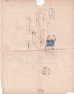 Courrier Max Foin, Cie D'Assurances Générales1889, Timbre Type Paix Et Commerce 15c Bleu - Manuscrits