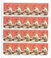 India 2024 100th. Birth Anniversary Of Karpoori Thakur Full Sheet Of 20 Stamps MNH As Per Scan - Unused Stamps