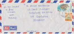 Thailand Air Mail Cover Sent To Denmark - Thailand