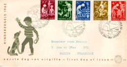 PAYS BAS LETTRE FDC POUR LA FRANCE 1962 - Briefe U. Dokumente