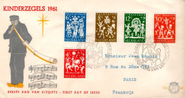 PAYS BAS LETTRE FDC POUR LA FRANCE 1961 - Briefe U. Dokumente