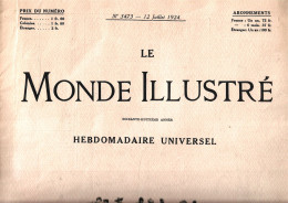 JEUX OLYMPIQUES 1924  - PARIS -  REVUE - LE MONDE ILLUSTRE - 12 JUILLET 1924 -- - Other & Unclassified