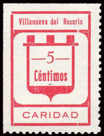 Málaga - Guerra Civil - Em. Local Nacional - Villanueva Del Rosario - Allepuz * 14 - "5 Cts. Caridad" - Emissioni Nazionaliste