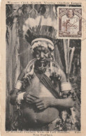 Woyanvi Chief Kiwinik  Wearing Chieftain Insignia Of Mackaws Feathers Worn On Left Shoulder - Guyana (voorheen Brits Guyana)