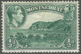 Montserrat. 1938-48 KGVI. ½d MH. P14 SG 101a. M3065 - Montserrat