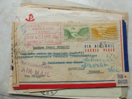 War Guerre Occupation Censor Censored Censure Militaire Marseille Zone Canal Postage Trans Atlantic 1941 Rare - Militares