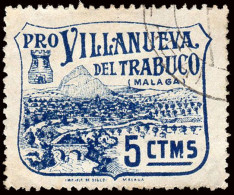 Málaga - Guerra Civil - Em. Local Nacional - Villanueva Del Trabuco - Allepuz O 2 - "5 Cts. Pro Villanueva Del Trabuco" - Emissioni Nazionaliste