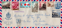 ESPAGNE AFFRANCHISSEMENT COMPOSE SUR LETTRE A EN TETE D'HOTEL POUR LA FRANCE 1967 - Covers & Documents
