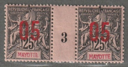 MAYOTTE - MILLESIMES - N°25 * (1893) 05 Sur 25c - Ongebruikt