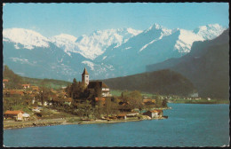 Schweiz - 3855 Brienz Am See - Alte Ansicht Mit KIrche - Planplatte - Sustenhorn - Tierberge - Brienz