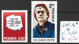 POLOGNE 2495-96 ** Côte 0.60 € - Unused Stamps