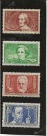 SERIE AU PROFIT CHOMEURS INTELLECTUELS - N° 330 A 333  NEUVE SANS CHARNIERE - ANNEE 1936 - COTE : 75 € - Unused Stamps