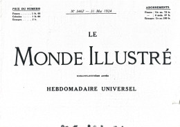 JEUX OLYMPIQUES 1924  - PARIS - LOT DE 5 REVUES - LE MONDE ILLUSTRE - - Sonstige & Ohne Zuordnung
