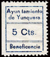 Málaga - Guerra Civil - Em. Local Nacional - Yunquera - Allepuz ** 2 - "5 Cts. Pro Beneficencia" - Emisiones Nacionalistas