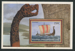 R.D. Congo - 2001 - OCB BL190 - MNH ** - Sailing Ships Zeilschepen Voiliers Bateaux History - Cv € 5 - Nuevos