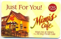 Mimis Cafe, U.S.A., Carte Cadeau Pour Collection, Sans Valeur, # Mimis-2 - Tarjetas De Fidelización Y De Regalo