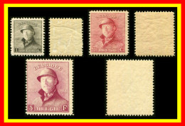 12919165 BE Roi Albert I, Roi Casqué, Cob165 + 168 + 177 - 1919-1920  Re Con Casco