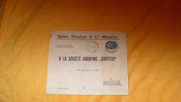 ENVELOPPE ANCIENNE DE 1901../ SPIES, STUCKEN & Co MOSCOU...CACHETS POUR LA STE KIRPITCH BRUXELLES + TIMBRE - Lettres & Documents