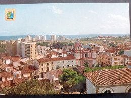 Benicasim, Vista Parcial (Castellón) CP Circulada. Escudo De Oro - Castellón