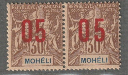 MOHELI - N°19Aa * (1912) 05 Sur 30c - Chiffres Espacés - - Nuovi