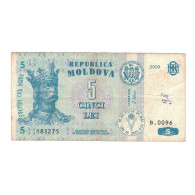 Billet, Moldavie, 5 Lei, 2009, KM:9e, TB - Moldova