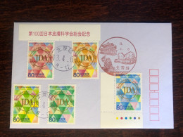 JAPAN FDC COVER 2001 YEAR DERMATOLOGY ASSOCIATION HEALTH MEDICINE STAMPS - FDC