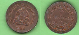 Honduras 1 Centavo 1988 Bronze Coin - Honduras