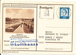 Germany Postal Stationery Postcard Lufthansa Flight Polarroute To Tokyo From May 1964 Köln 21-4-1964 - Cartoline - Usati