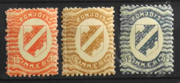 Finlande > 1856-1917 Administration Russe > 3 Timbres Neufs** - TBE - Unused Stamps