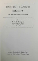 English Landed Society In The Nineteenth Century - Andere & Zonder Classificatie