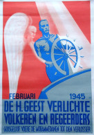 AFFICHE: Februari 1945: De H. Geest Verlichte Volkeren En Regeerders; Godsgeloof Voere De Mohammedanen Tot Den Verloss - Autres & Non Classés