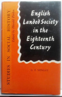 English Landed Society In The  Eighteenth Century - Otros & Sin Clasificación