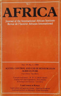 Access, Control And Use Of Resources In Agriculture; Concepts Of Property; Land Tenure In Kenya - Afrika