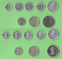 India Coin Set 1974 1 2 3 5 10 25 50 Paise + 1 Rupee Inde Brillant Coin Mint B Bombay Rare - Inde