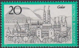 1971 BRD ** Mi:DE 704, Sn:DE 1067, Yt:DE 550, Goslar, Fremdenverkehr, Stadtansicht - Iglesias Y Catedrales