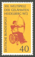 446 Germany Arc Archer Archery Handicap Invalides MNH ** Neuf SC (GEF-182b) - Handicap