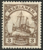 449 German Colonies Marianen 3 Pf Voilier Sailing Ship MH * Neuf (GEC-15) - Marianen