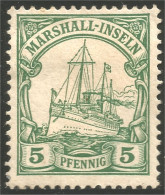 449 German Colonies Marshall Inseln 5 Pf Voilier Sailing Ship Mint No Gum Sans Gomme (GEC-13) - Marshall