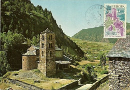 Carte Maximum - Andorre Andorra - Eglise Saint Joan De Casselles - Cartas Máxima