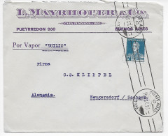 Buenos Aires 1923 Nach Neugersdorf: Por Vapor Duilio - Autres & Non Classés
