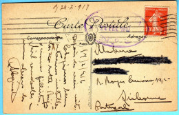 CENSURA  EM POSTAL- BORDEAUX - Aland