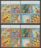 Burundi 1975 Mi# 1133-1148 A Used - 4 Blocks Of 4 - Apollo Soyuz Space Test Project - Oblitérés