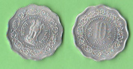 India 10 Paise 1980 Inde Aluminum Coin - Inde