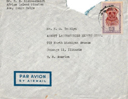 1947 ABA BELGIAN CONGO / CONGO BELGE FRONT COVER WITH COB 292 STAMP TO BELGIUM (LA LOUVIERE) - Lettres & Documents