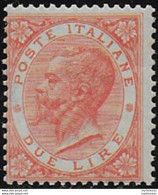 1863-65 Italia VE II Lire 2 Torino Mc MNH Sassone N. T22 - Altri & Non Classificati