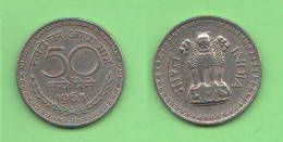 India 50 Paise 1963 Inde Nickel Coin - Inde