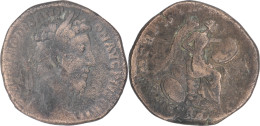 ROME - Sesterce - COMMODE - VICT BRIT (Victoire Assise) - 184 AD - RIC 452 - 18-306 - La Dinastía Antonina (96 / 192)