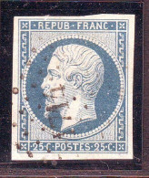 NAPOLEON N°10 25c Bleu Oblitéré Losange PC 1714 - 1852 Luigi-Napoleone