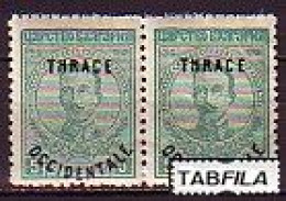 BULGARIA - 1920 - Tim.de 1919 Avec Surcharge "Thrace Occidentale" -  5st -  Mi No 20 MNH - Paire - Nuovi