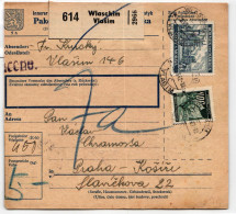Böhmen Und Mähren 34 U.a. Auf Brief Als Mischfrankatur Paketkarte #KN365 - Altri & Non Classificati